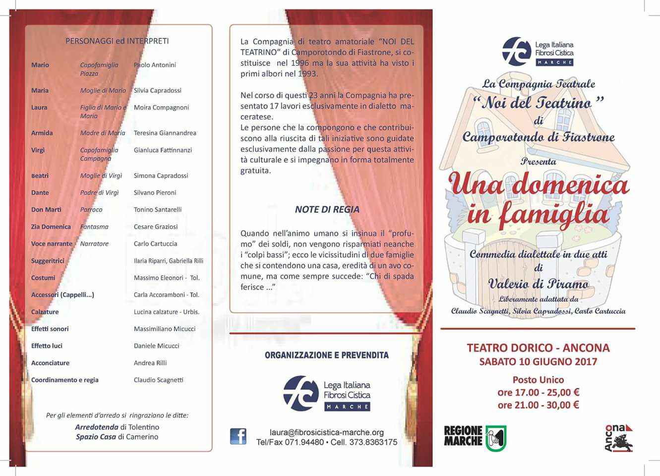 Spettacolo teatrale a sostegno di LIFC Marche - 'Una domenica in famiglia'